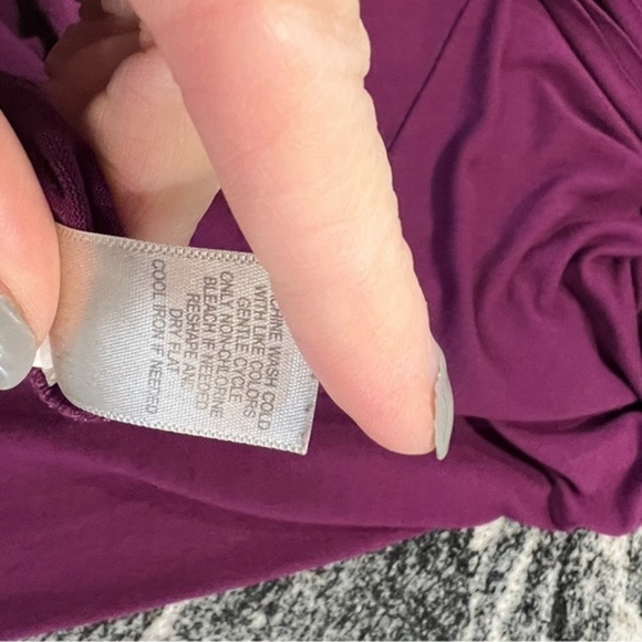 J Jill Low Cut Plum Long Sleeve Top - Picture 13 of 15